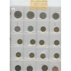 LOT OF 20 DIFFERENT BRITISH COINS INCLUDING 2 HALF CROWNS, 2 2-SHILLINGS, 2 SHILLINGS, 10 3 PENCE AN