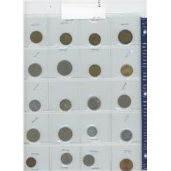 LOT OF 20 DIFFERENT IBERIAN COINS INCLUDING 14 FROM SPAIN (10 FROM THE FRANCO ERA) AND 6 FROM PORTUG