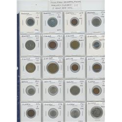 LOT OF 20 DIFFERENT SCANDINAVIAN COINS FROM DENMARK, FINLAND, NORWAY AND SWEDEN. 5 COINS ARE UNC.