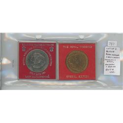 LOT OF 2 BRITISH ROYAL WEDDING COINS AND MEDALS INCLUDING CHARLES AND DIANA, AND ANDREW AND SARAH. B