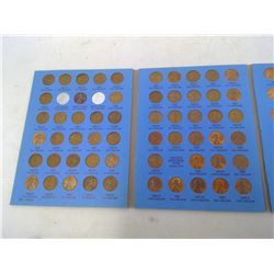 LOT OF 76 DIFFERENT U.S. LINCOLN HEAD CENTS 1941 – 1970S HOUSED IN A BLUE WHITMAN FOLDER. COINS GRAD