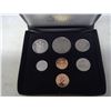 Image 4 : 1977 7-COIN CUSTOM SET IN CASE OF ISSUE. INCLUDES AN EXTRA CENT TO SHOW THE OBVERSE.