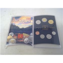 1998W 7-COIN OH! CANADA SET IN CASE OF ISSUE. ALL COINS FROM THE WINNIPEG MINT.