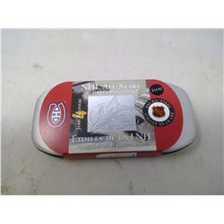 2001 NHL ALL-STARS JEAN BELIVEAU MEDAL AND STAMP SET. IN CASE OF ISSUE.