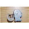 Image 3 : BUST HEAD OF NATIVE MAN (CAST ZINC, HEAVY), BELT BUCKLE