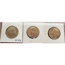 1971, 1974, 1976 US HALF DOLLARS