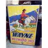 Image 2 : JOHN WAYNE POSTER IN FRAME, "THIS GUY NEEDS A BEER" PAINTED ON CANVAS