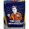 Image 4 : JOHN WAYNE POSTER IN FRAME, "THIS GUY NEEDS A BEER" PAINTED ON CANVAS