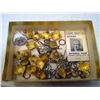 Image 1 : BOX OF BUTTONS AND AN ADVERTISEMENT SEWING REPAIR KIT