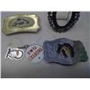 Image 2 : 2 BELT BUCKLES, KEY CHAIN, SMALL FRAME