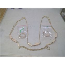 2 BROACHES AND NECKLACE