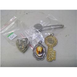 2 PINS AND 2 CHARMS
