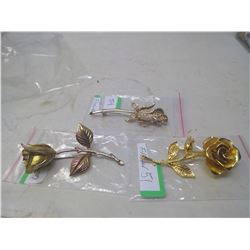 3 FLOWER PINS