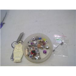 MISC JEWELERY, LOCKET, KEY CHAIN