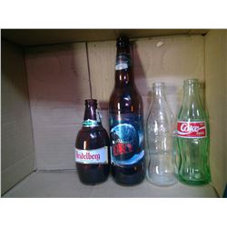 4 GLASS BOTTLES