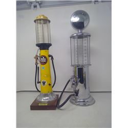 2 DECANTERS (VINTAGE GAS PUMP STYLE)
