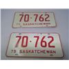 Image 1 : 2 SASK LICENSE PLATES (1975)