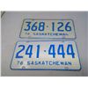 Image 1 : 2 SASK LICENSE PLATES (1976)