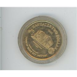 1990 HAWEATER TWO DOLLAR COIN
