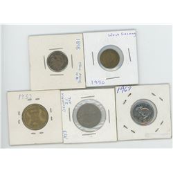 5 DIFFERENT COINS