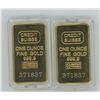 Image 1 : FAKE! 2 GOLD PLATED INGOTS (PLEASE INSPECT BEFORE BIDDING)