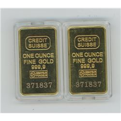 FAKE 2 GOLD PLATED INGOTS (PLEASE INSPECT BEFORE BIDDING)