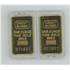 Image 1 : FAKE 2 GOLD PLATED INGOTS (PLEASE INSPECT BEFORE BIDDING)