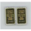 Image 1 : FAKE! 2 GOLD PLATED INGOTS (PLEASE INSPECT BEFORE BIDDING)