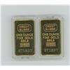 Image 1 : FAKE! 2 GOLD PLATED INGOTS (PLEASE INSPECT BEFORE BIDDING)