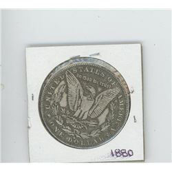 FAKE 1880 US MORGAN DOLLAR 23 GRAMS. REPRODUCTION.