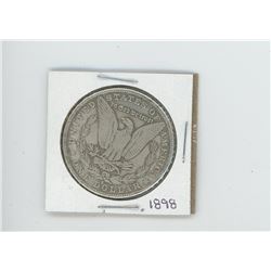 FAKE 1898 US MORGAN DOLLAR 23 GRAMS. REPRODUCTION.