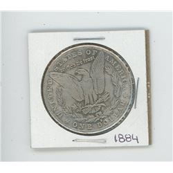 FAKE 1884 US MORGAN DOLLAR 23 GRAMS. REPRODUCTION.