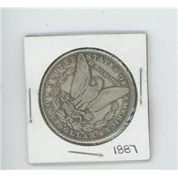 FAKE 1887 US MORGAN DOLLAR 23 GRAMS. REPRODUCTION.