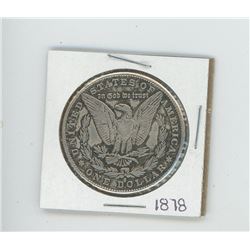 FAKE 1878 US MORGAN DOLLAR 23 GRAMS. REPRODUCTION.