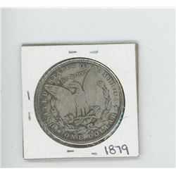 FAKE 1879 US MORGAN DOLLAR 23 GRAMS. REPRODUCTION.