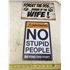 Image 1 : 2 TIN SIGNS