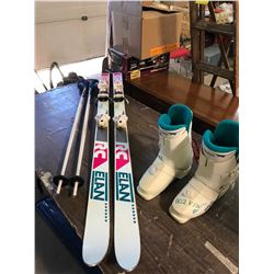 DOWN HILL SKI RAICHLE SET ( BOOTS,DOWN HILL SKI POLES ECT )