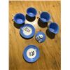 Image 1 : 2 PLATES +  3 CUPS LIGHT BLUE VINTAGE CHILDRENS SET