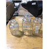 Image 1 : 3 VINTAGE GLASS JARS