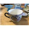 Image 3 : 2 TEACUPS + 1 PLATE + SOAP DISH + BLUE CANDLE HOLDER+ ETC (VINTAGE LOT)