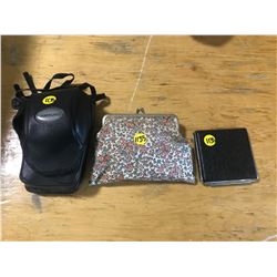 CAMERA + CASE + PURSE W/ JEWLERY + CIGGERATES CASE (VINTAGE LOT)