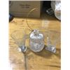 Image 1 : (2) DESSERT CUPS + GLASS JAR W/ LID + ETC (CRYSTAL)