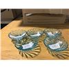 Image 2 : (5) BLUE BOWLS (VINTAGE COLOURED GLASS)