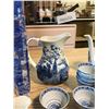 Image 5 : "LIBERTY BLUE" & "MEADOW SWEET" 6 TEACUPS + 8 SMALL CUPS + TEAPOT + ETC (VINTAGE)