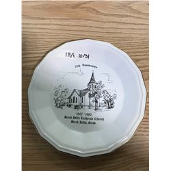 75TH ANNIVERSARY 1907 - 1982 "BIRCH HILLS LUTHERAN CHURCH" PLATE