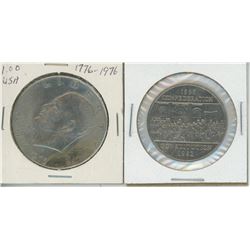 1982 CANADA DOLLAR + 1976 EISENHOWER DOLLAR