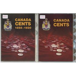 TWO PARTIAL CANADA CENTS FOLDERS LARGE + SMALL (ASST YEARS)