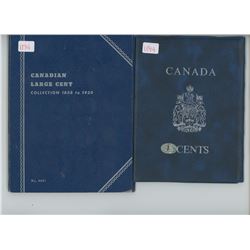 TWO PARTIAL CANADA CENTS FOLDERS LARGE + SMALL (ASST YEARS)