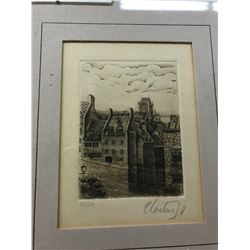 SKETCH 53/200 OF UNKNOWN OLD BUILDINGS, ARTIST UNKNOWN CLOUTIER