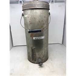 CREAM CAN WITH TAP, HANDLE AND COVER